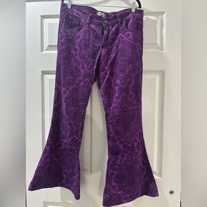 Xappeal Vibrant Purple Paisley Pants